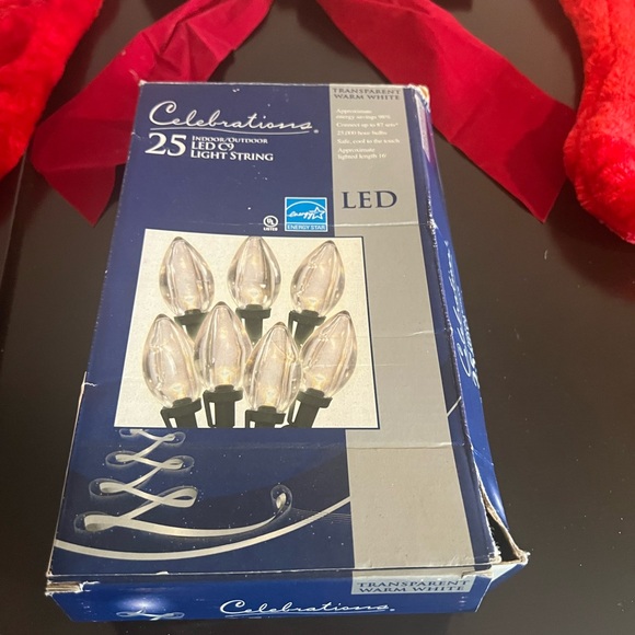 Christmas supplies! X2 stockings, bow, and white lights! - Picture 5 of 8